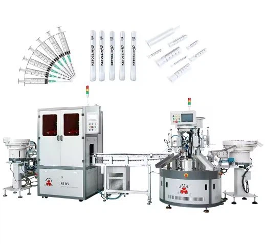 APM-108 With Safety Cover High-speed Syringe Parts Assembly Line Fully Automatic Syringe Assembly Machine